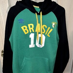 Umbro Green and Black Brazil Hoodie